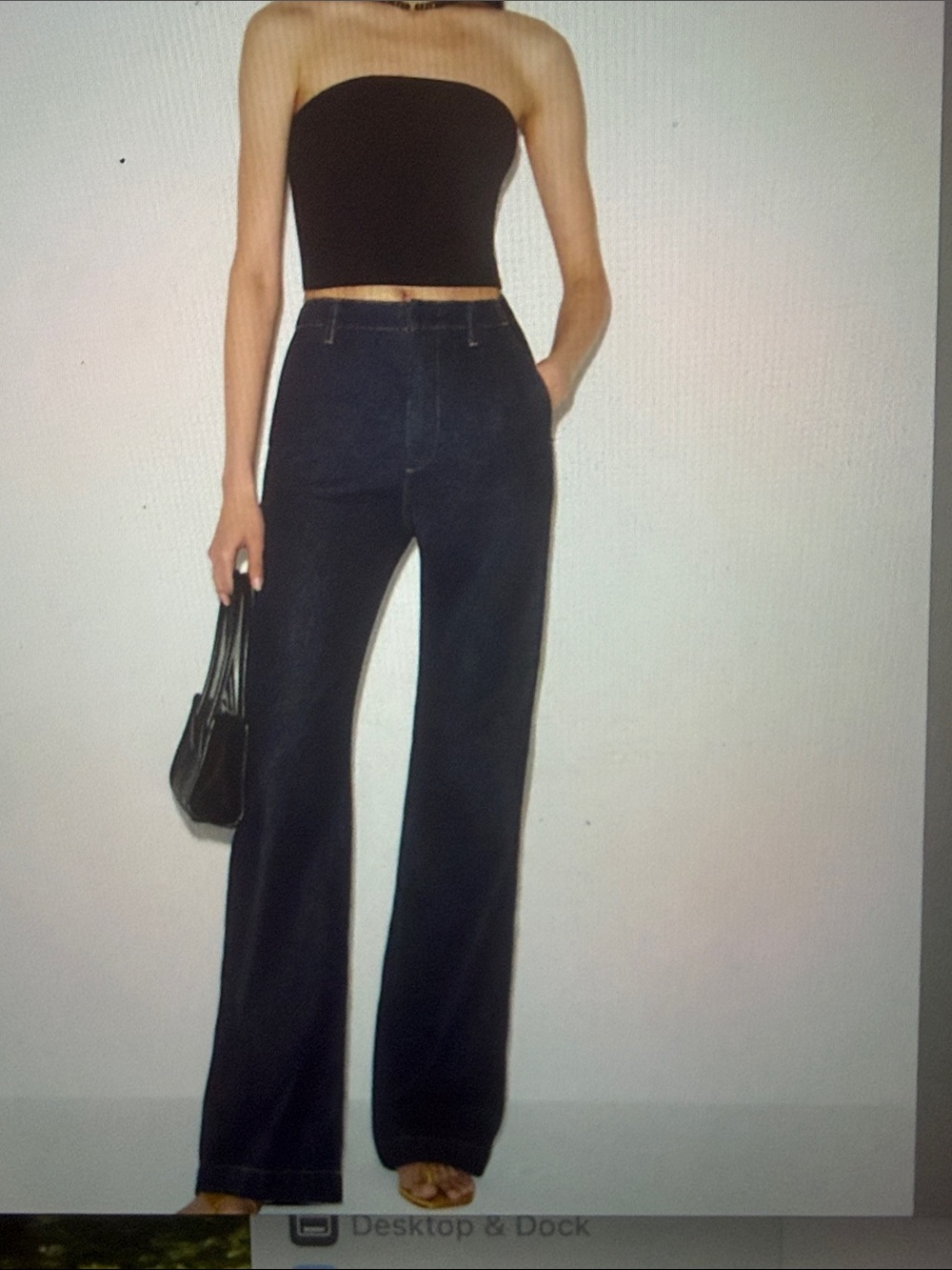Reformation Black Wide-Leg High-Rise Jeans